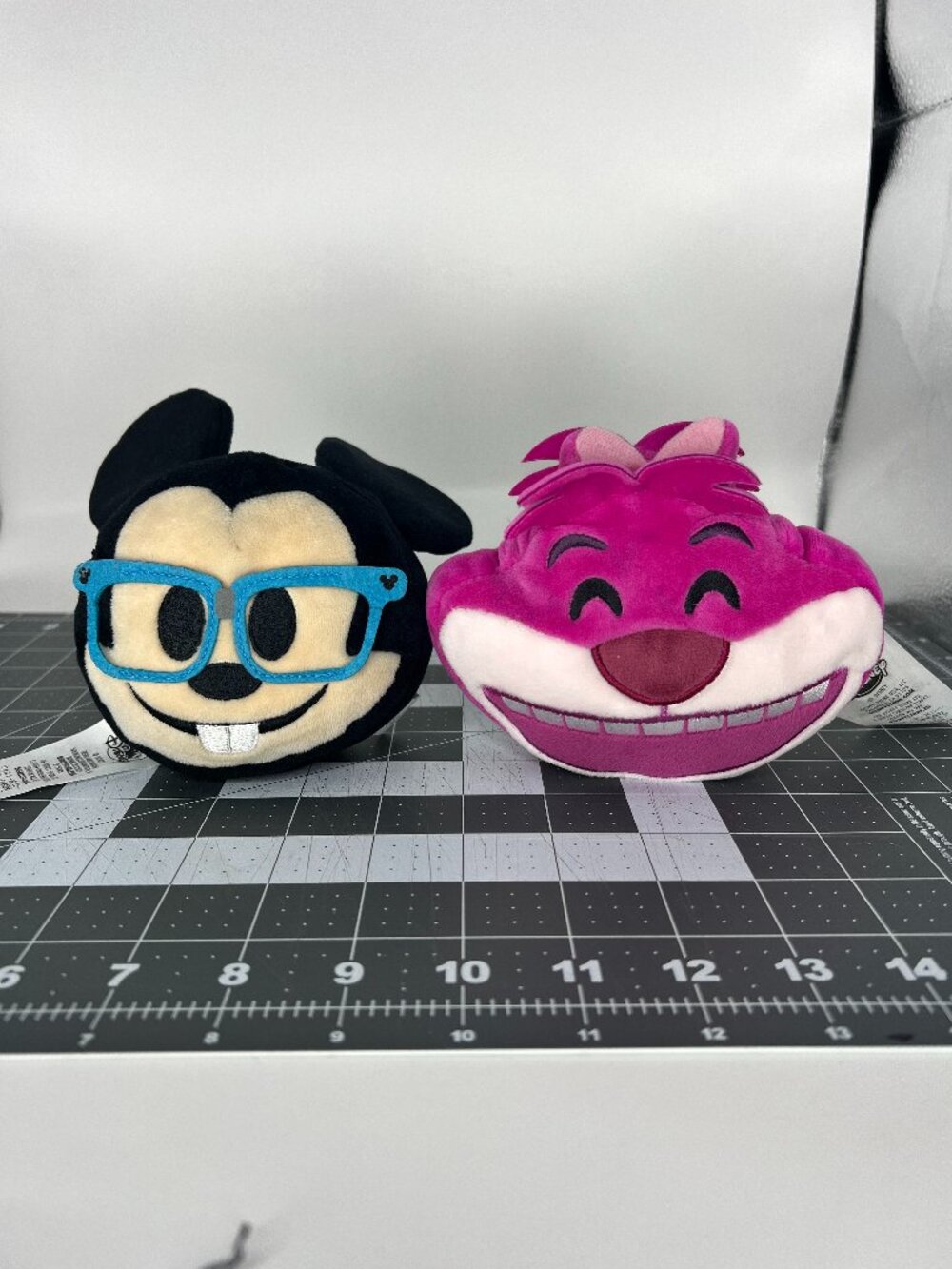 Disney Emoji Reversible Plush Lot Mickey Mouse Cheshire Cat Disney Store Emoji 6